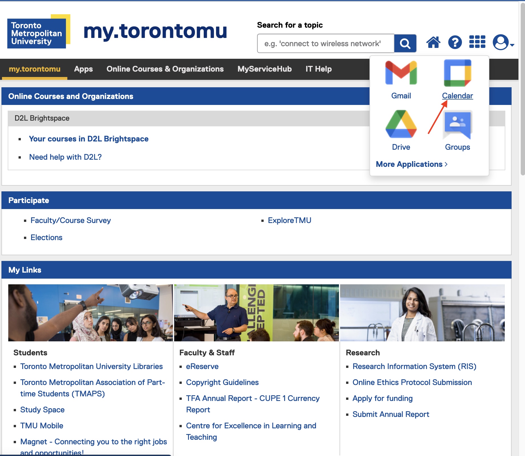 my.torontomu.ca portal